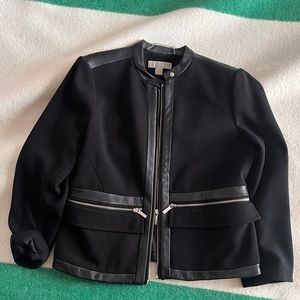 Michael Kors jacket leather trim